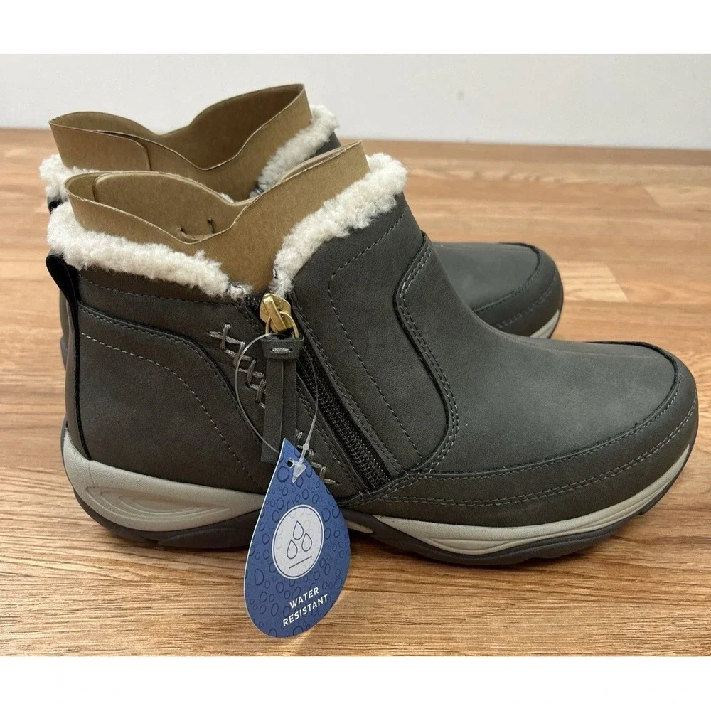 Easy Spirit Epic 3 Cold Weather Booties in Gray, Women's Size 8 WIDE NEW